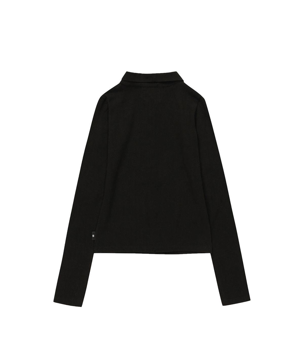 길라아카이브(GILAARCHIVE) CROSS BUTTON COLLAR LONG SLEEVE_BLACK