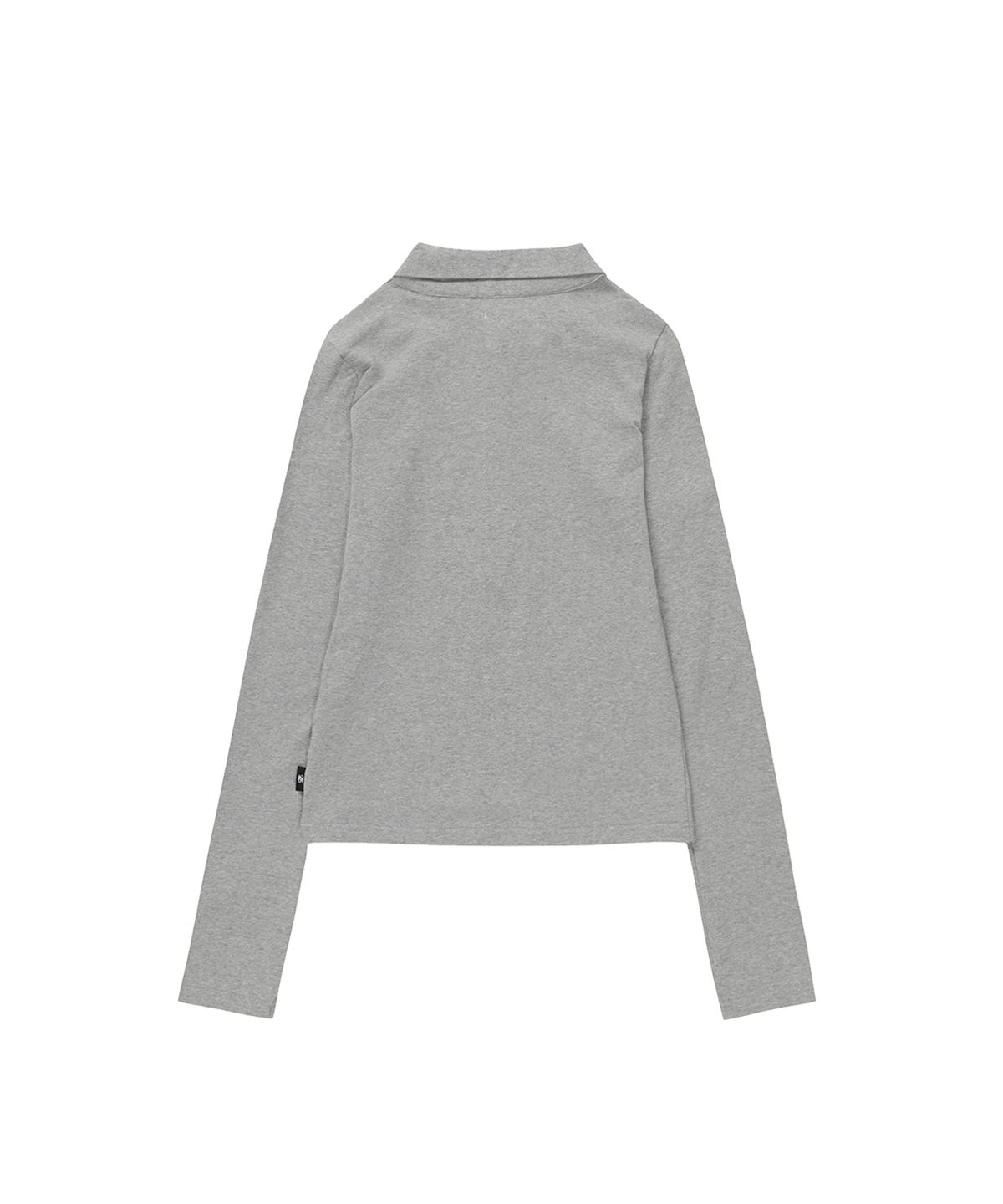 길라아카이브(GILAARCHIVE) CROSS BUTTON COLLAR LONG SLEEVE_GREY