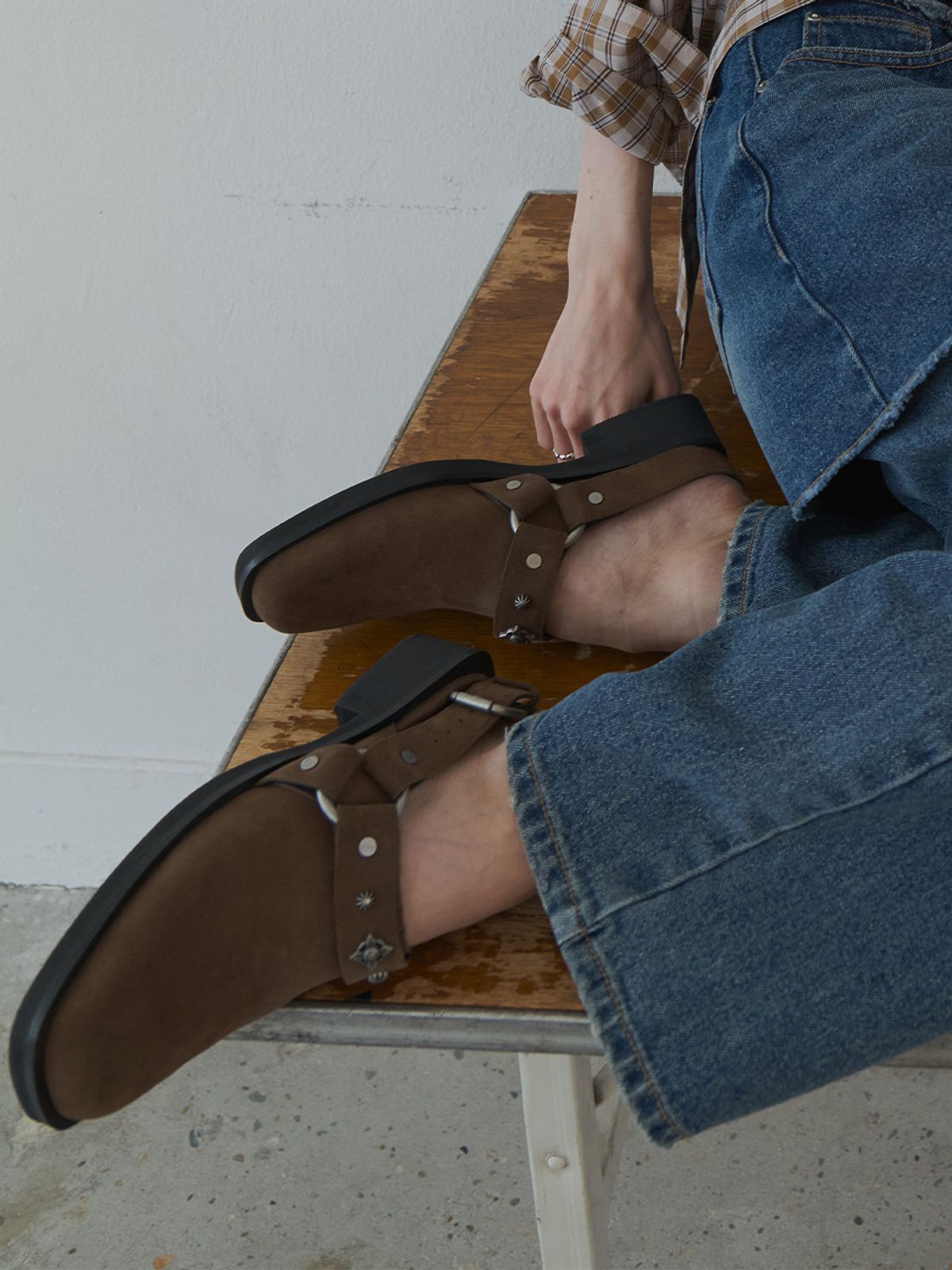 레이브(RAIVE) Gryd Western Mule in Brown WA5AE005-93