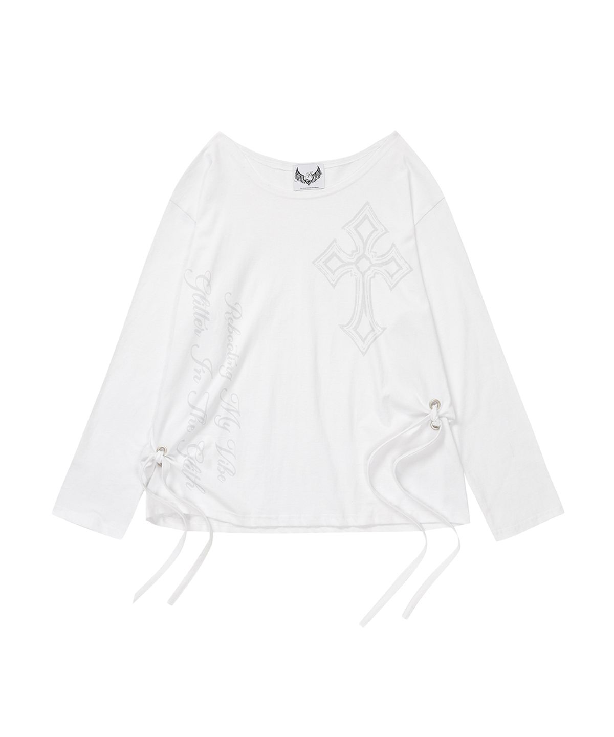 길라아카이브(GILAARCHIVE) ONE SHOULDER GRAPHIC LONG SLEEVE_WHITE