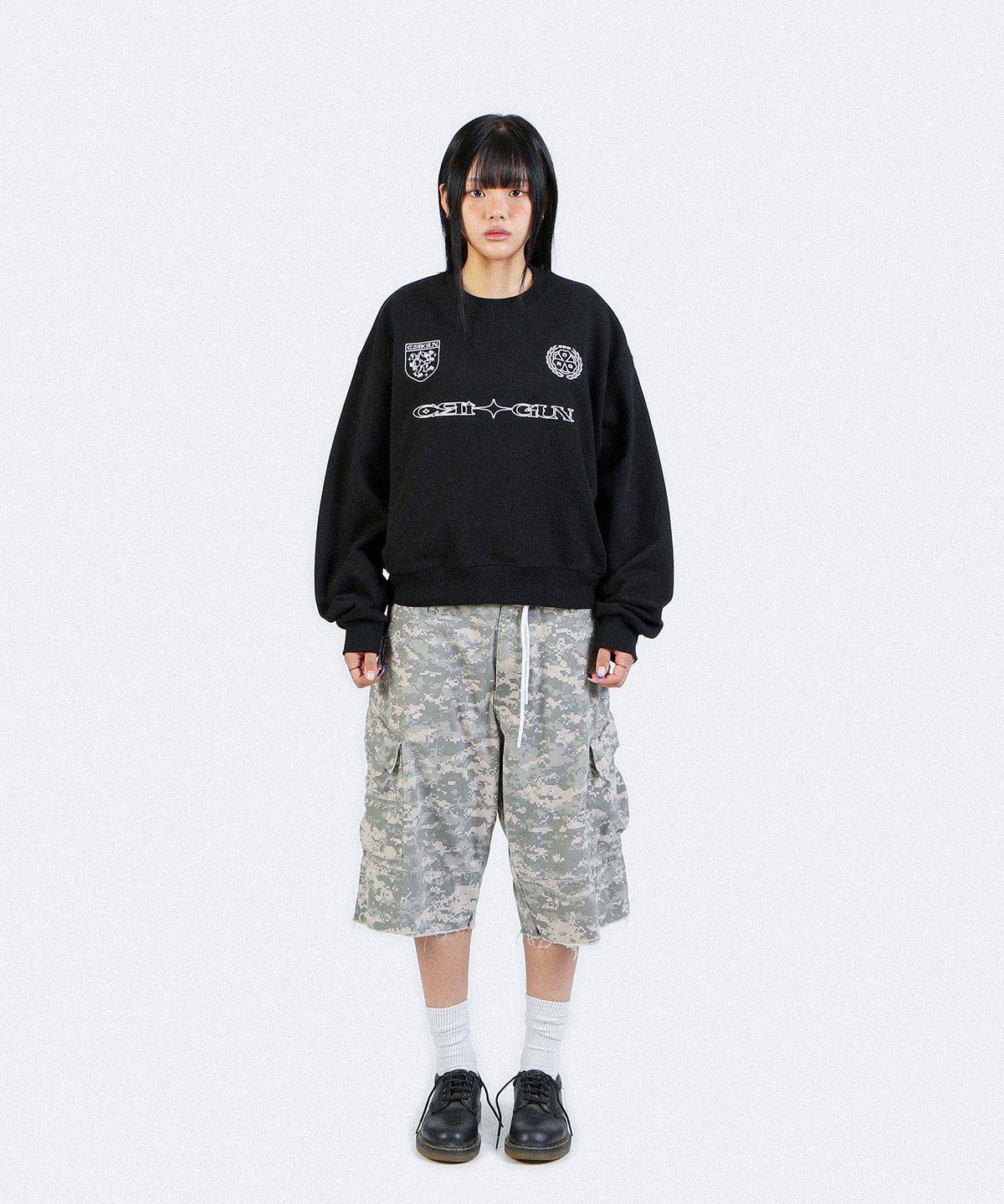 크리건(CRIGUN) CLUB JERSEY SWEATSHIRT BLACK