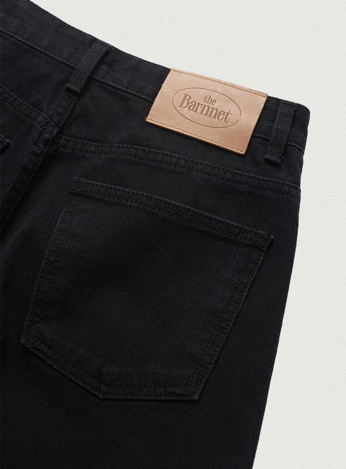 더바넷(THEBARNNET) Léa Slub Denim Pants_Black