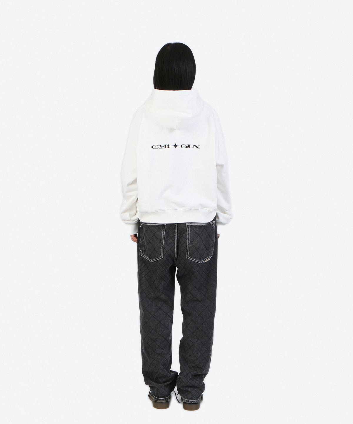 크리건(CRIGUN) CLUB JERSEY ZIP-UP HOODIE RAW WHITE