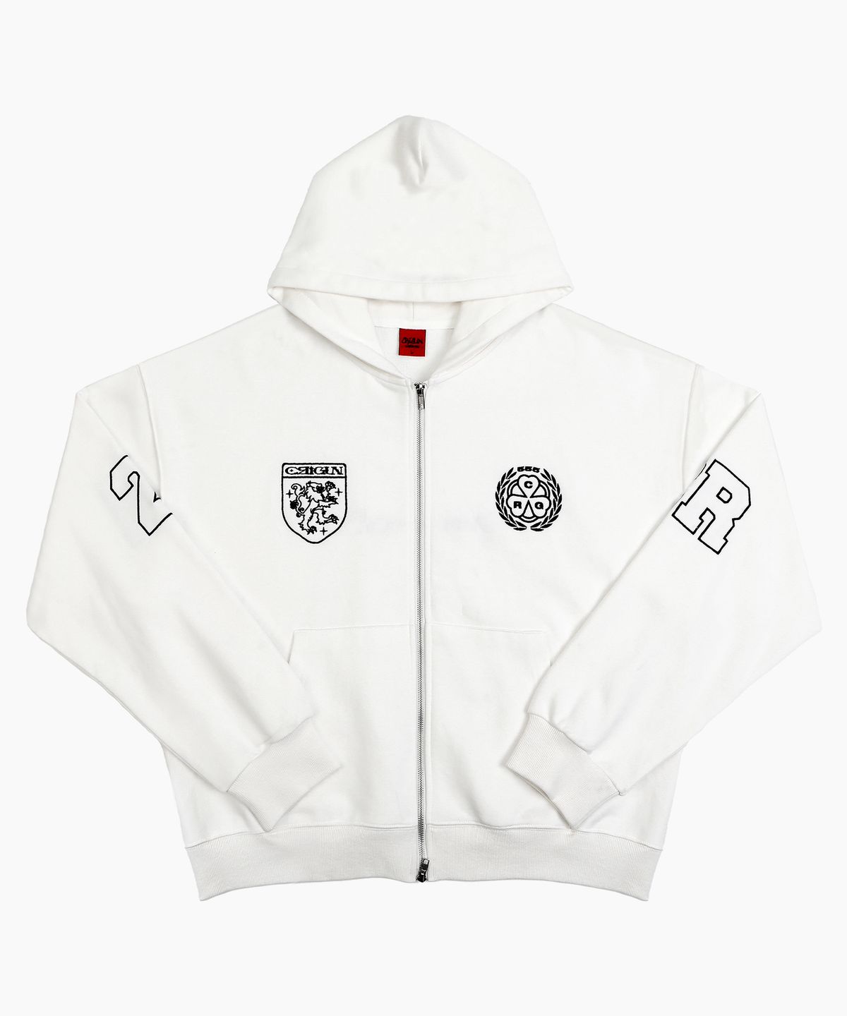 크리건(CRIGUN) CLUB JERSEY ZIP-UP HOODIE RAW WHITE