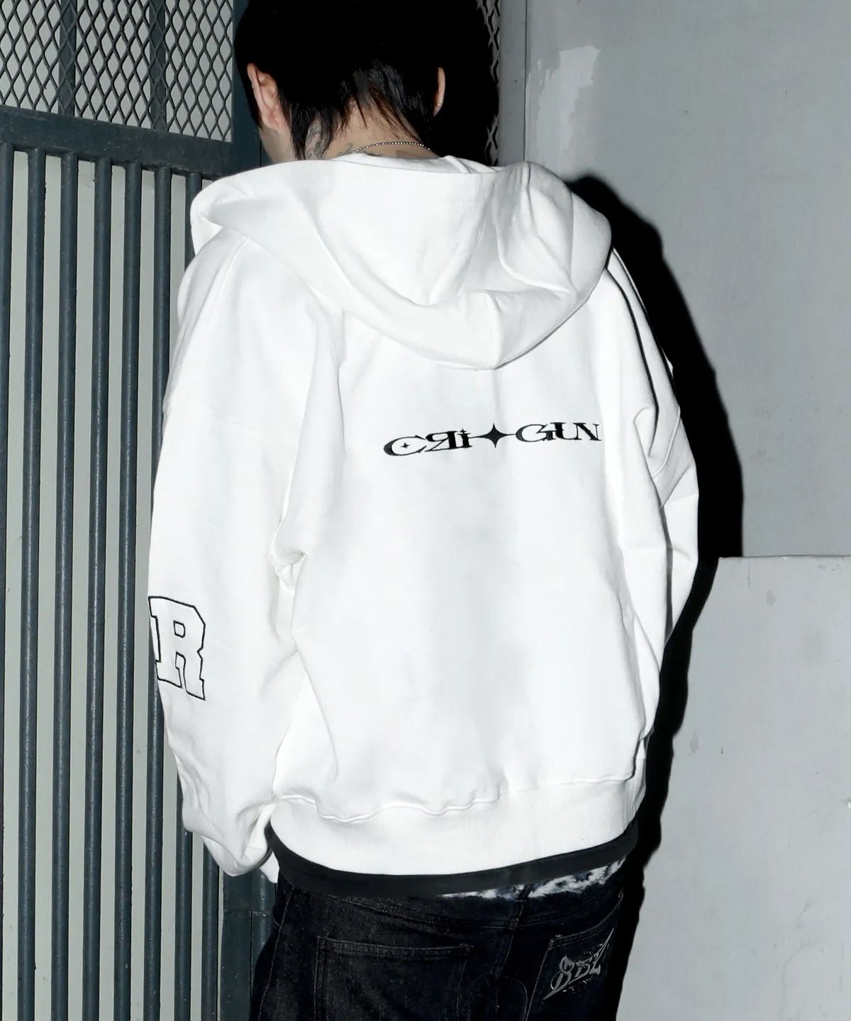 크리건(CRIGUN) CLUB JERSEY ZIP-UP HOODIE RAW WHITE