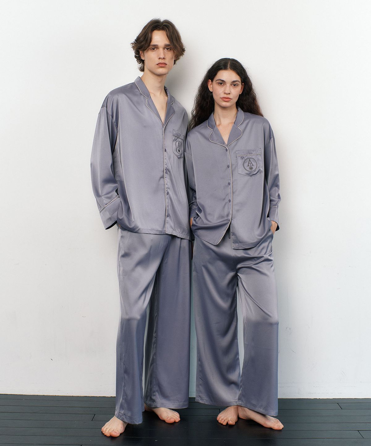 아템포(ATEMPO) CLASSIC PAJAMA COUPLE SET_ash violet