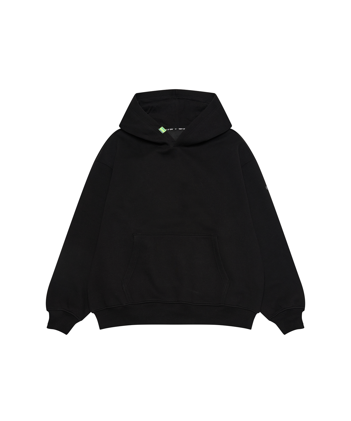 겟잇온(GET IT ON) [L~4XL] 시그니처 빅사이즈 후드 스웨트셔츠_블랙