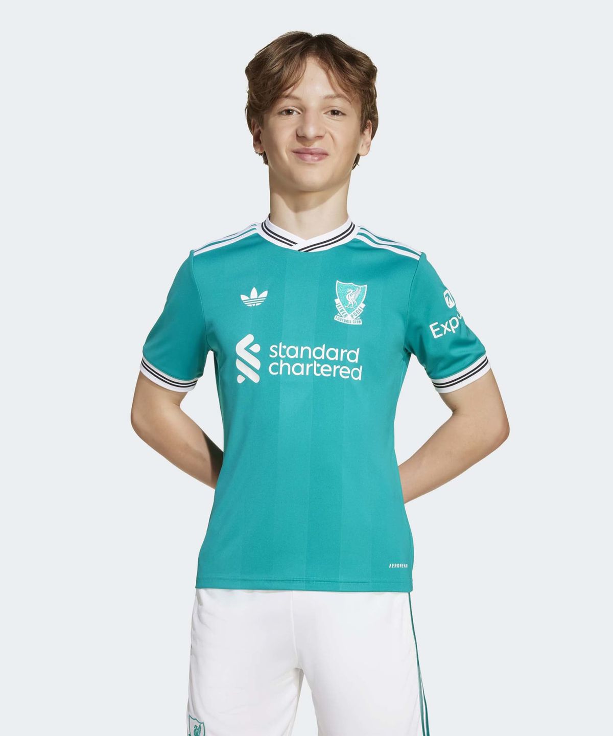 아디다스 키즈(ADIDAS KIDS) 리버풀 FC 25/26 TF 저지 키즈 - 씨그린 / JV6468