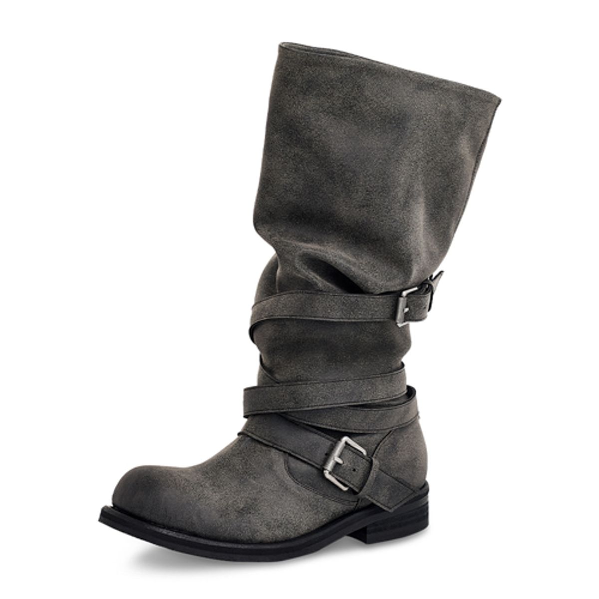 네거티브쓰리(NEGATIVE THREE) Slouchy Long Strap Boots_Dusty Grey