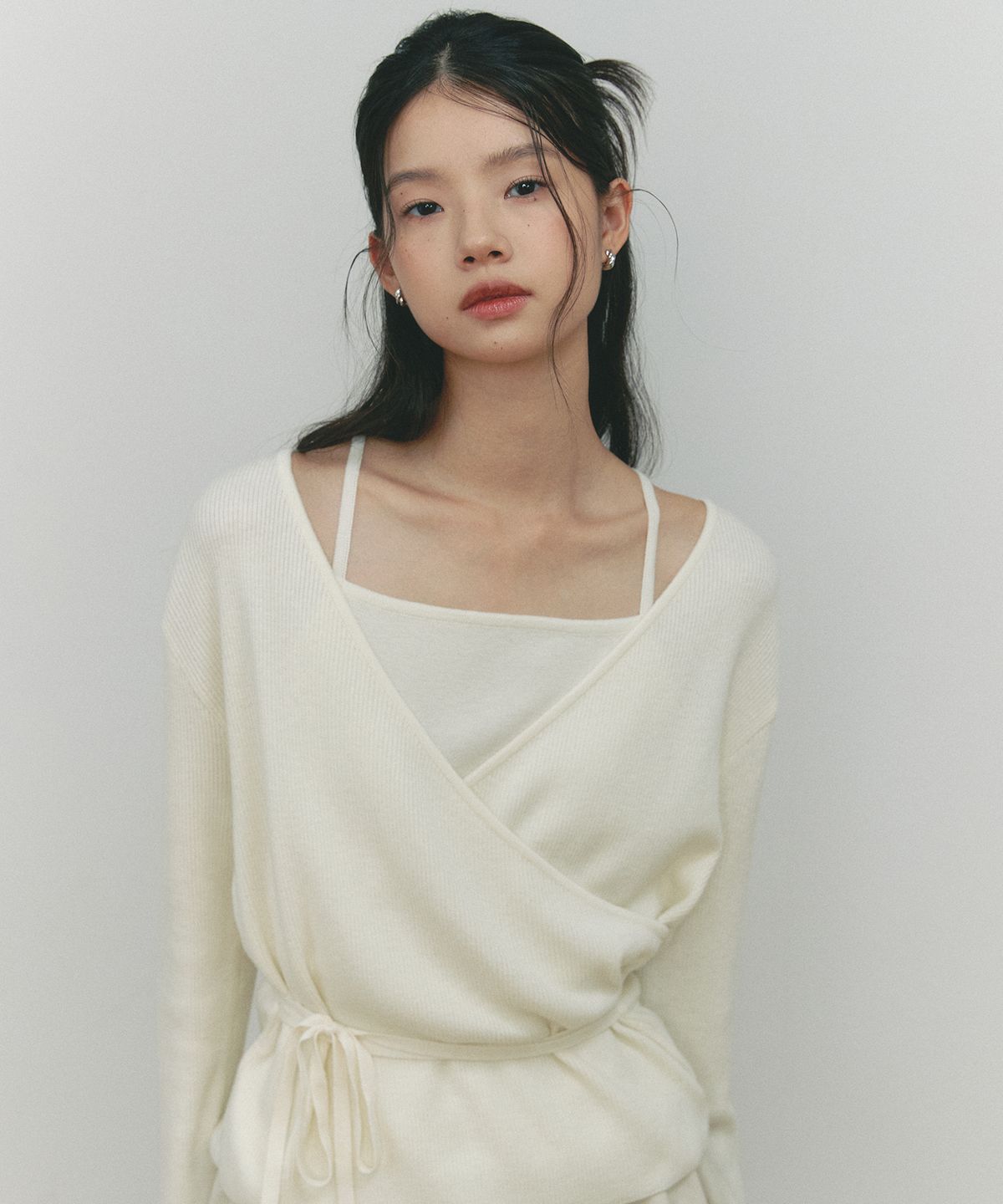 쎄미(SSEMI) WOOL WRAP KNIT&SLEEVELESS(IV)