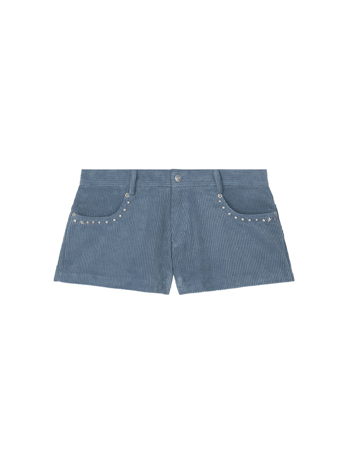 에즈이프 캘리(ASIF CALIE) CORDUROY STUD STAR SHORTS BLUE