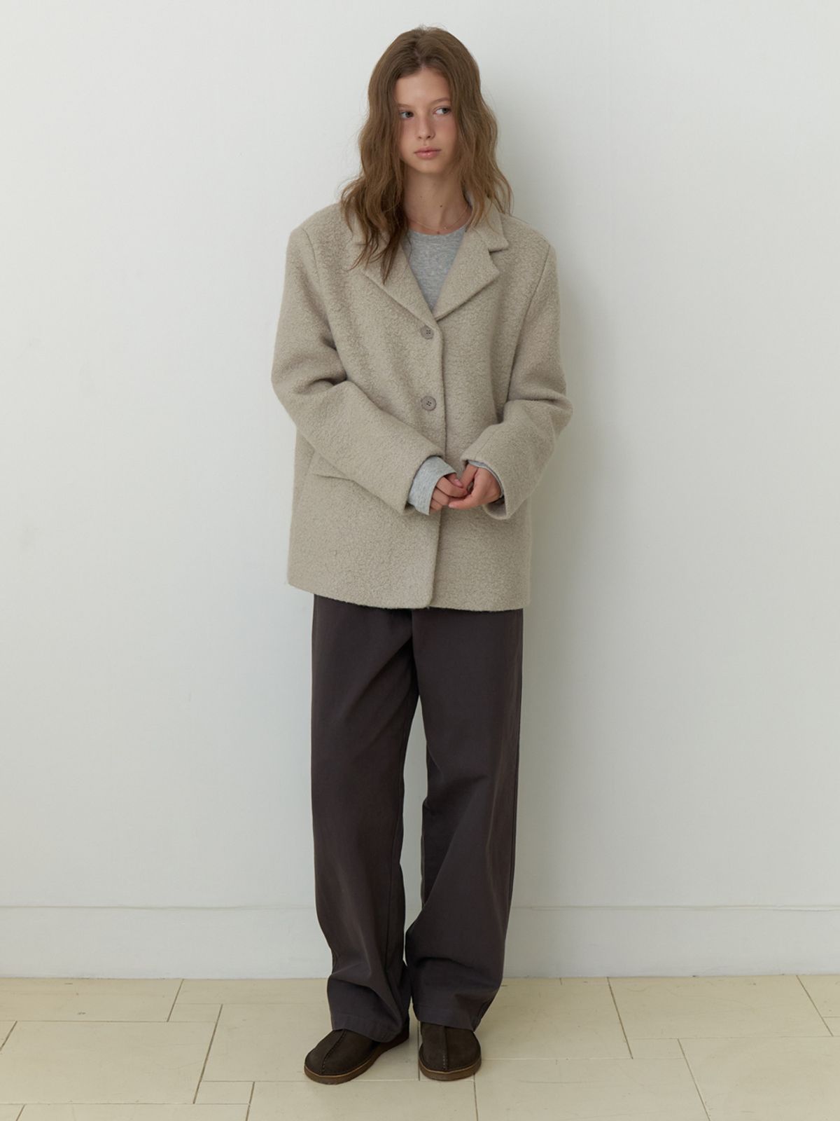 더미튼(THEMITTEN) Berg wool jacket (greige)