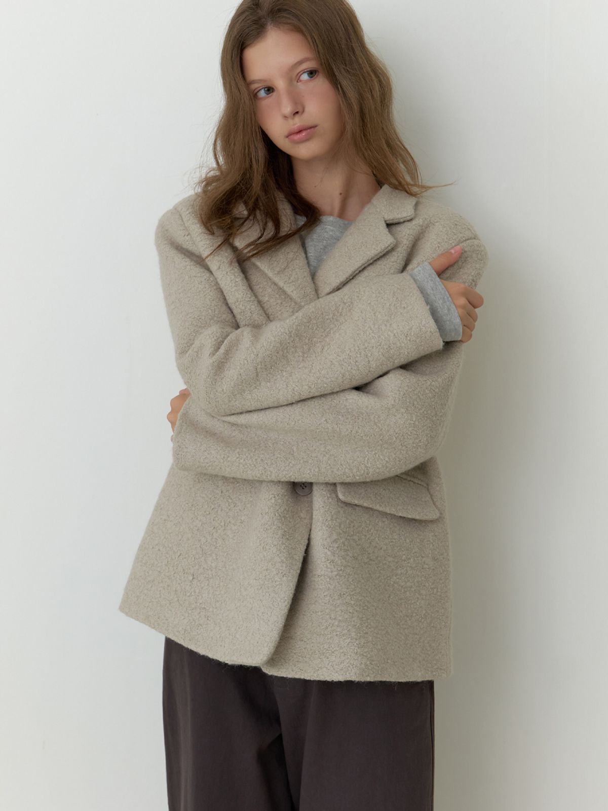 더미튼(THEMITTEN) Berg wool jacket (greige)