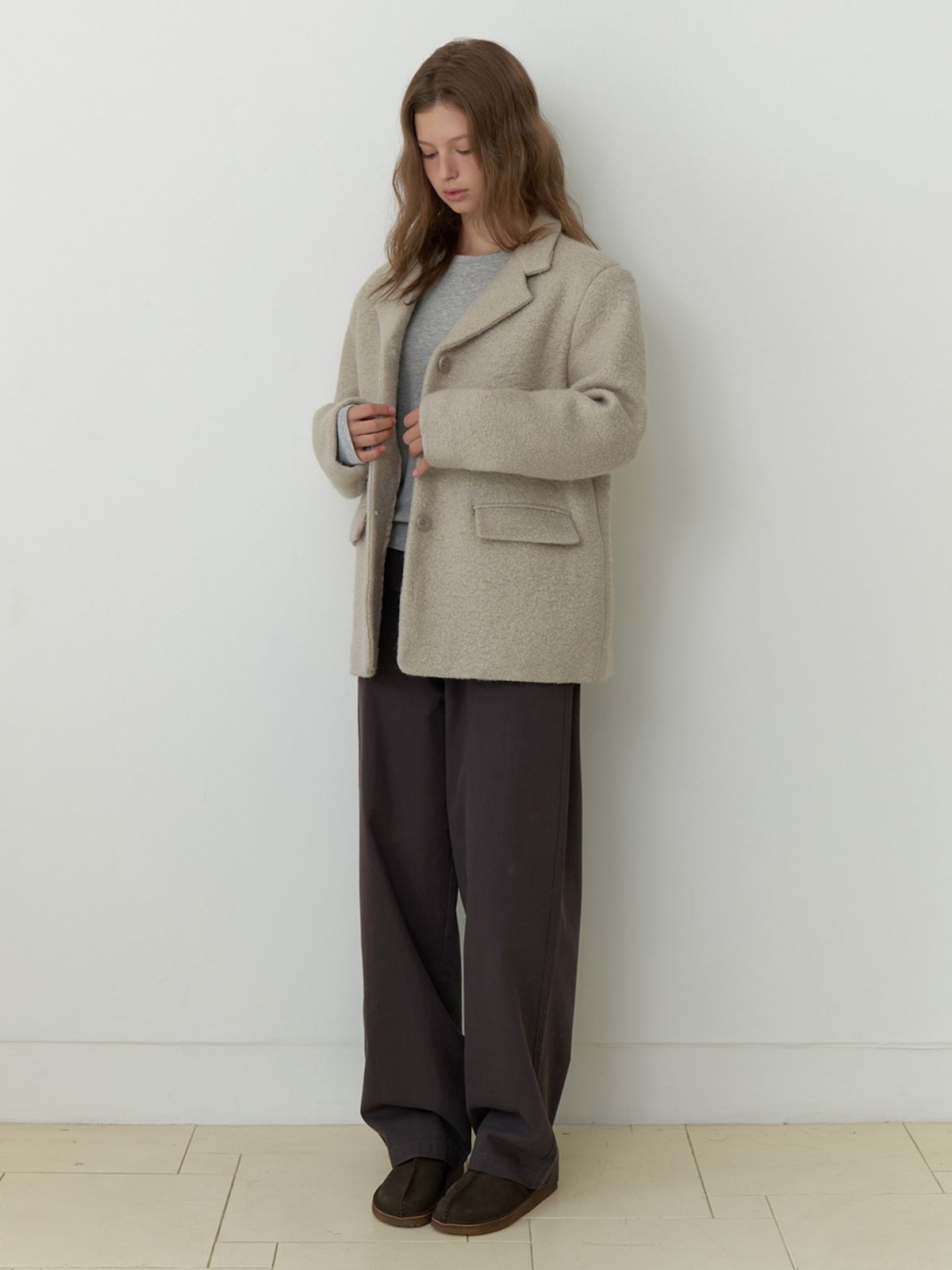 더미튼(THEMITTEN) Berg wool jacket (greige)