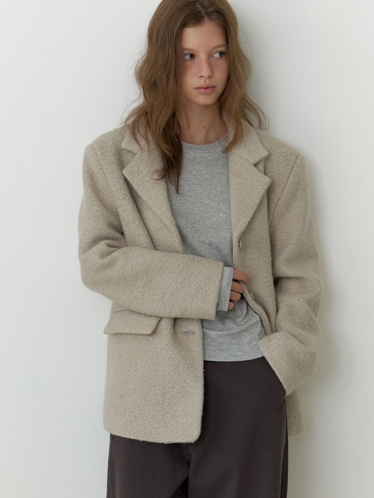 더미튼(THEMITTEN) Berg wool jacket (greige)