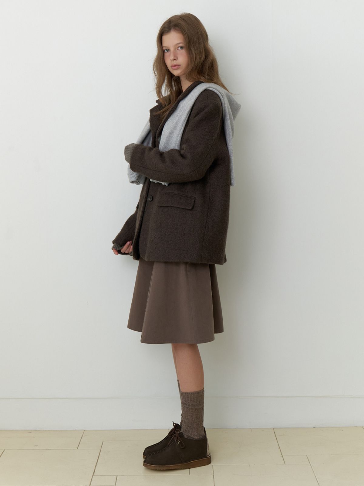 더미튼(THEMITTEN) Berg wool jacket (bark)