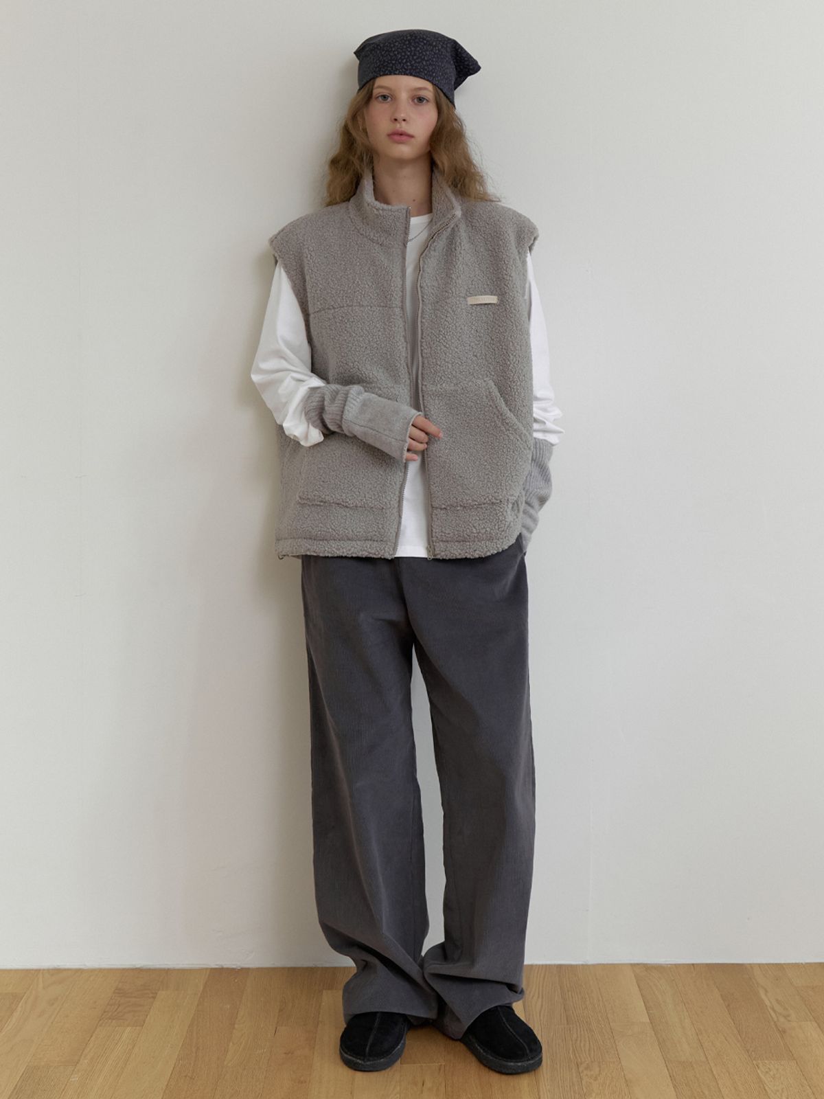 더미튼(THEMITTEN) Ewe fleece vest (gray)
