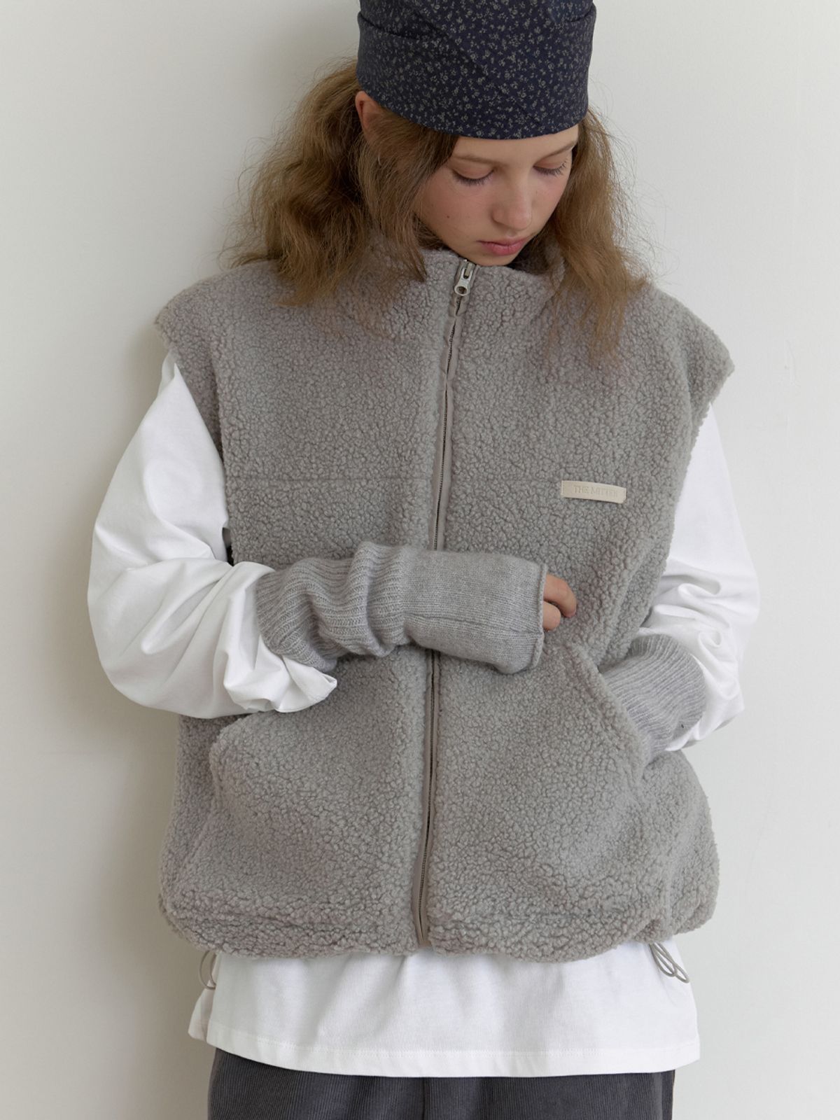 더미튼(THEMITTEN) Ewe fleece vest (gray)