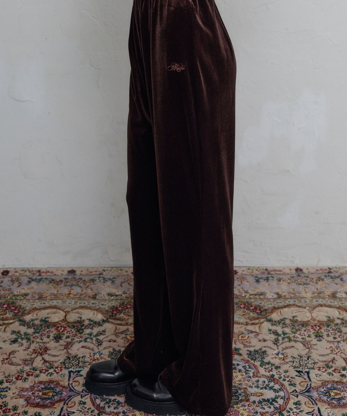 무니쉬(MOONISH) Moon velour boots cut pants (Espresso)