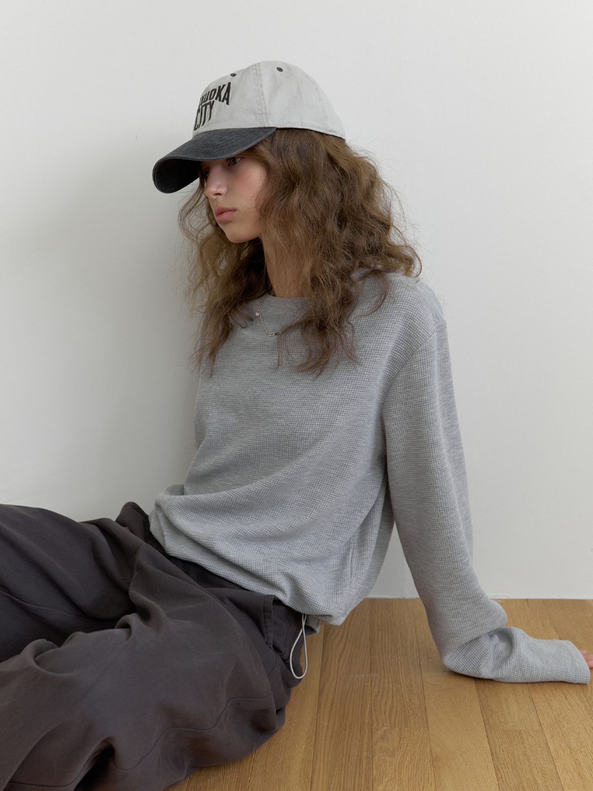 더미튼(THEMITTEN) Bube waffle t-shirt (gray)