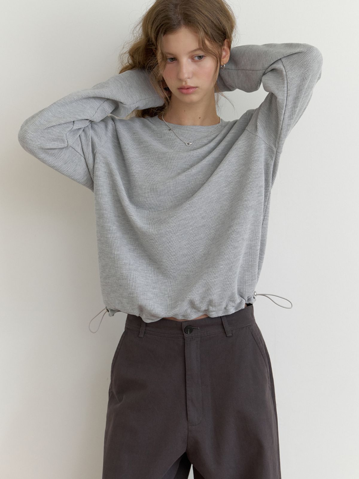 더미튼(THEMITTEN) Bube waffle t-shirt (gray)