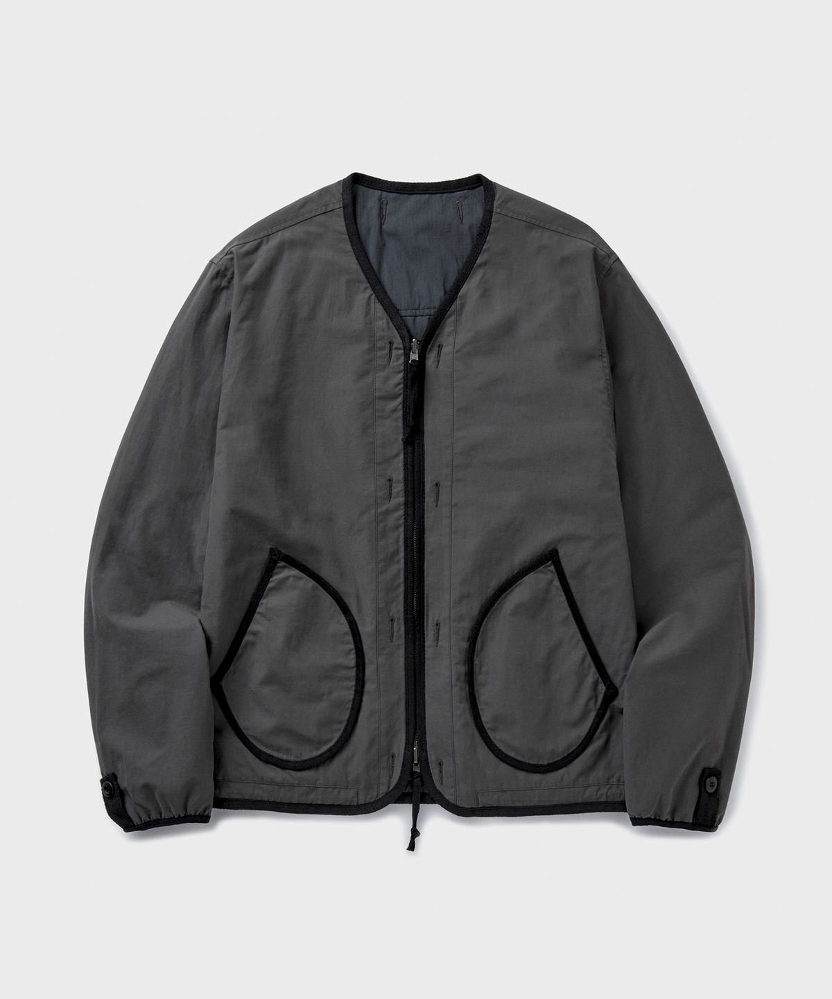 유니온블루(UNION BLUE) HERRINGBONE REVERSIBLE LINER JACKET [GRAPHITE/GRAY]