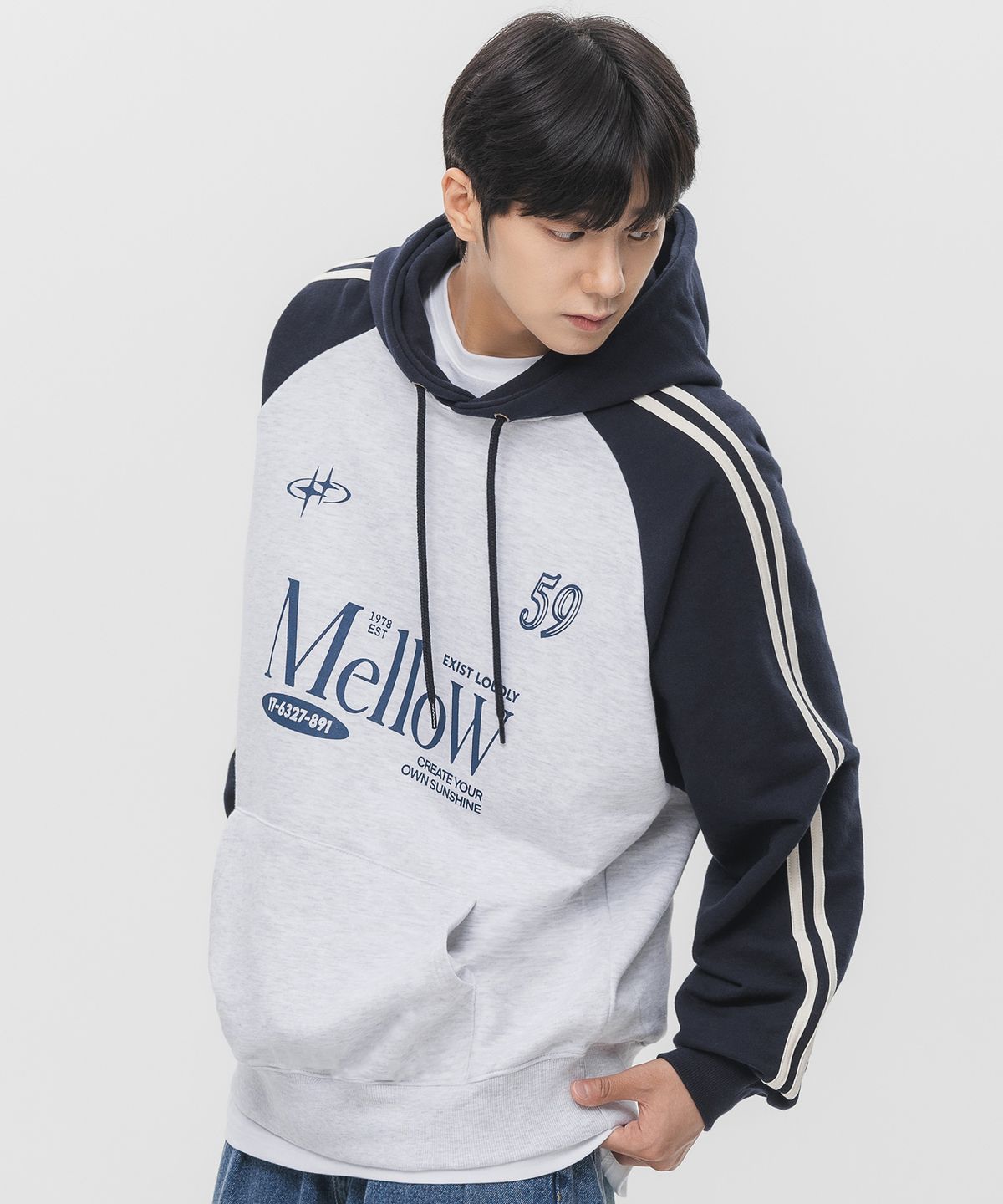 앨빈클로(ALVINCLO) MELLOW TRACK 오버핏 후드티 AVH242 (4 COLOR)