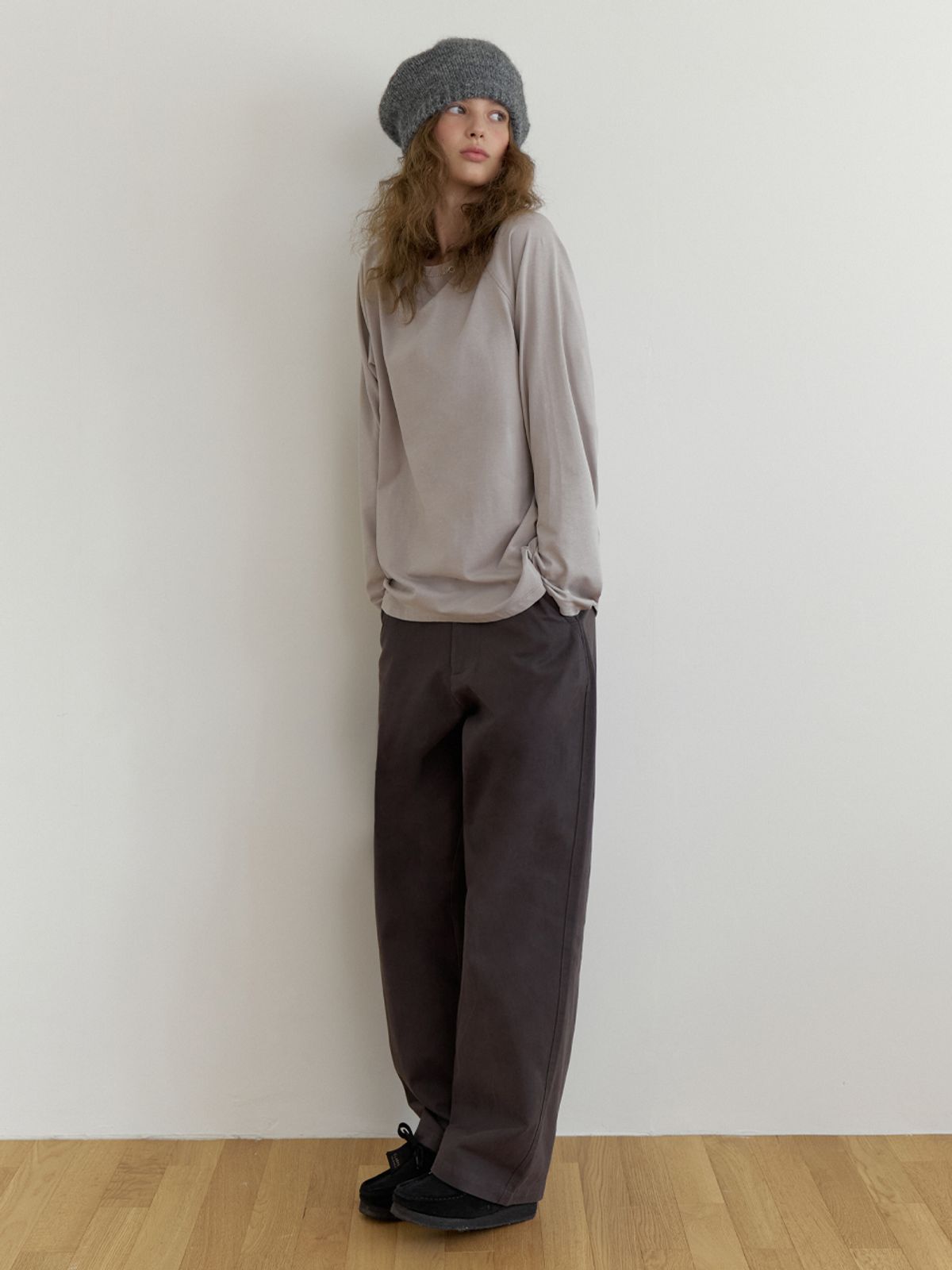 더미튼(THEMITTEN) Basin raglan t-shirt (pale khaki)
