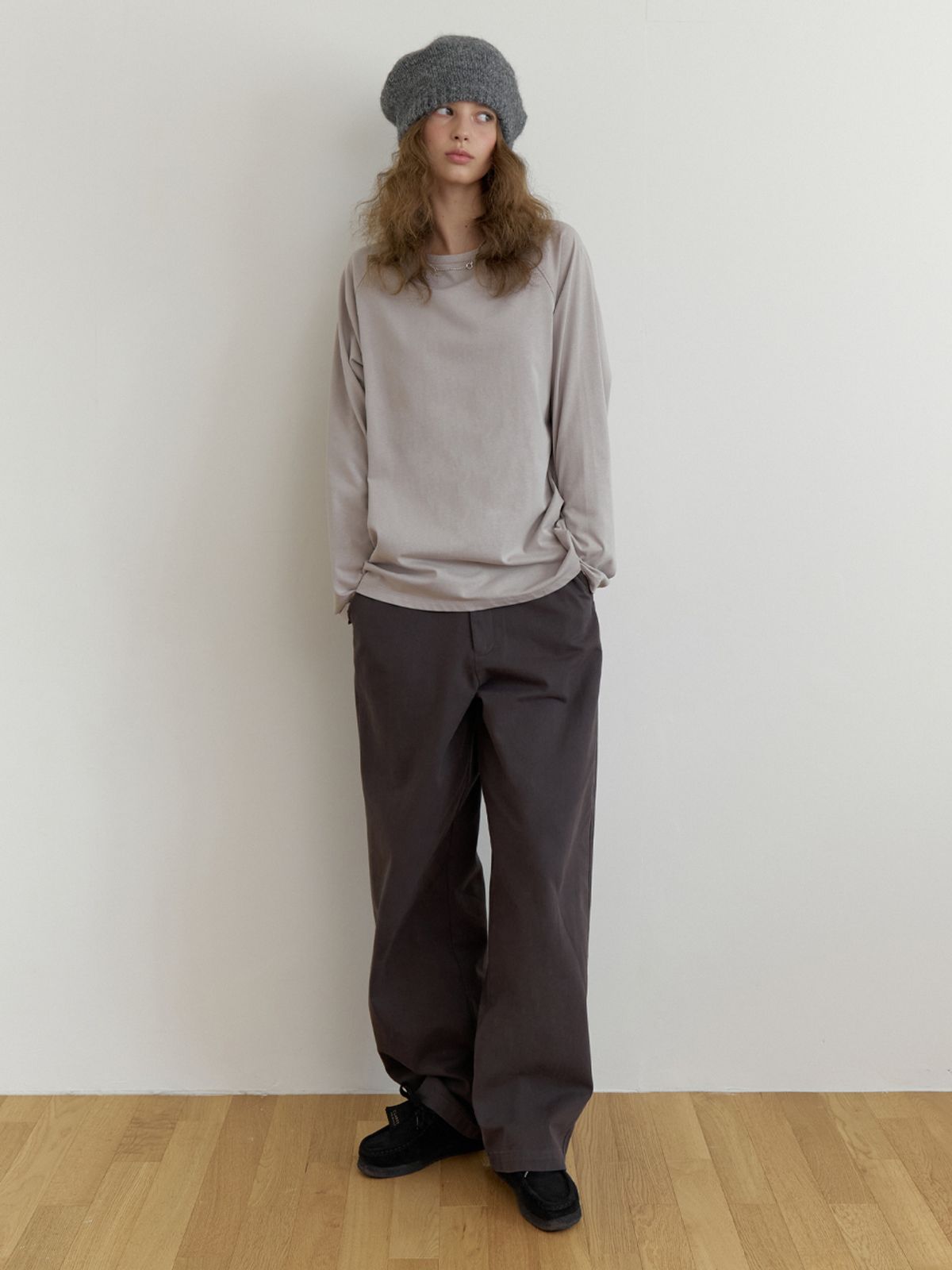 더미튼(THEMITTEN) Basin raglan t-shirt (pale khaki)