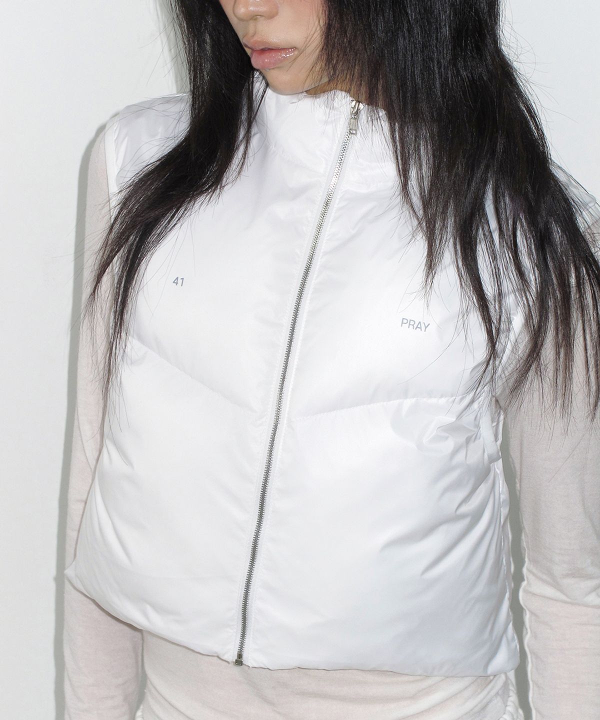 사일프레이(41PRAY) Pray Puff Vest / White