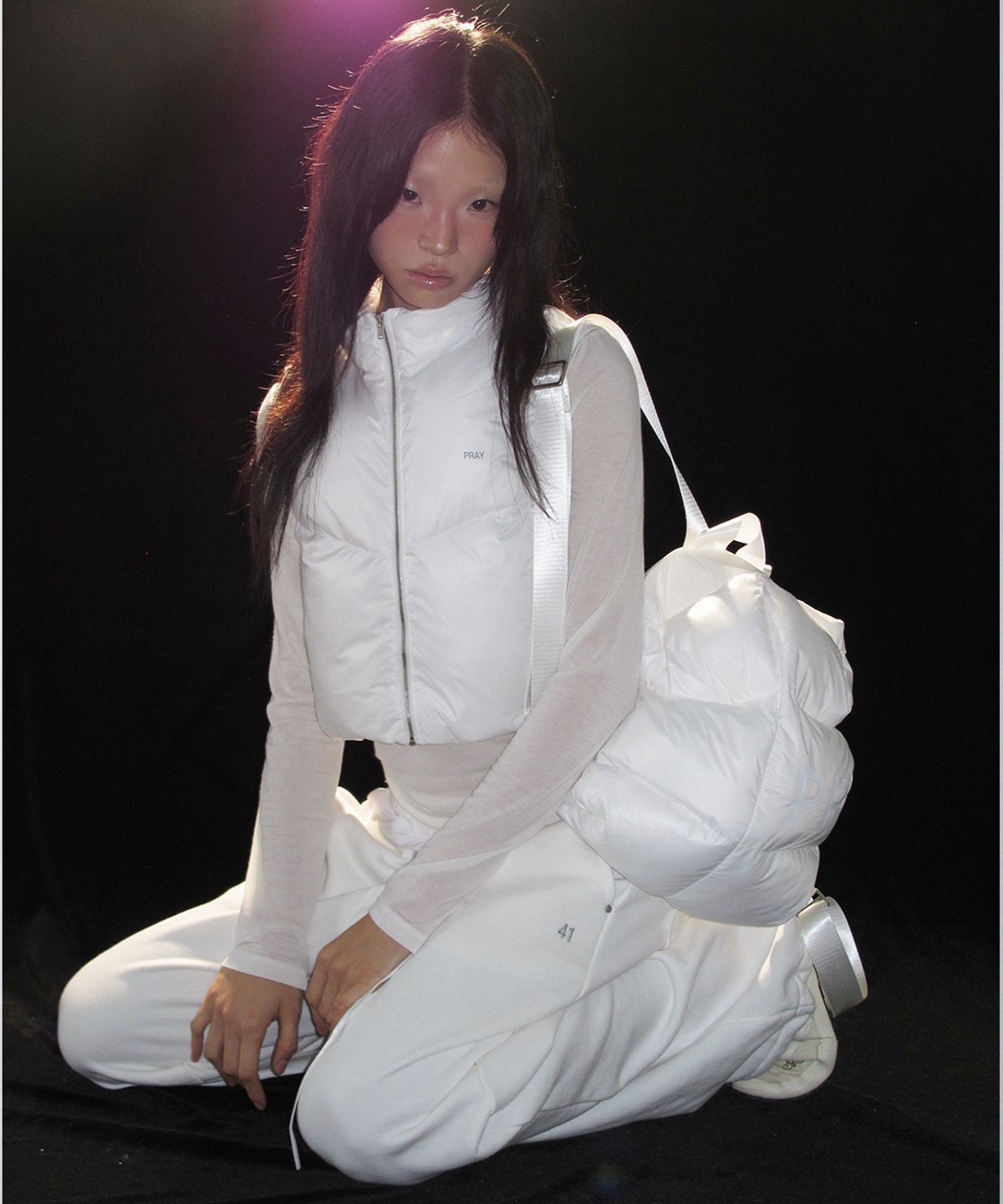 사일프레이(41PRAY) Pray Puff Vest / White
