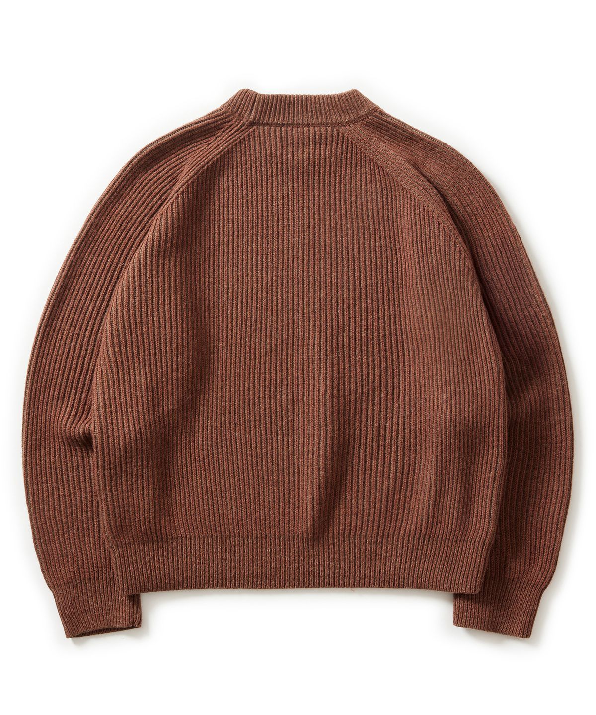 에스파이(ESFAI) 2 TONE CREW NECK KNIT (BRICK)