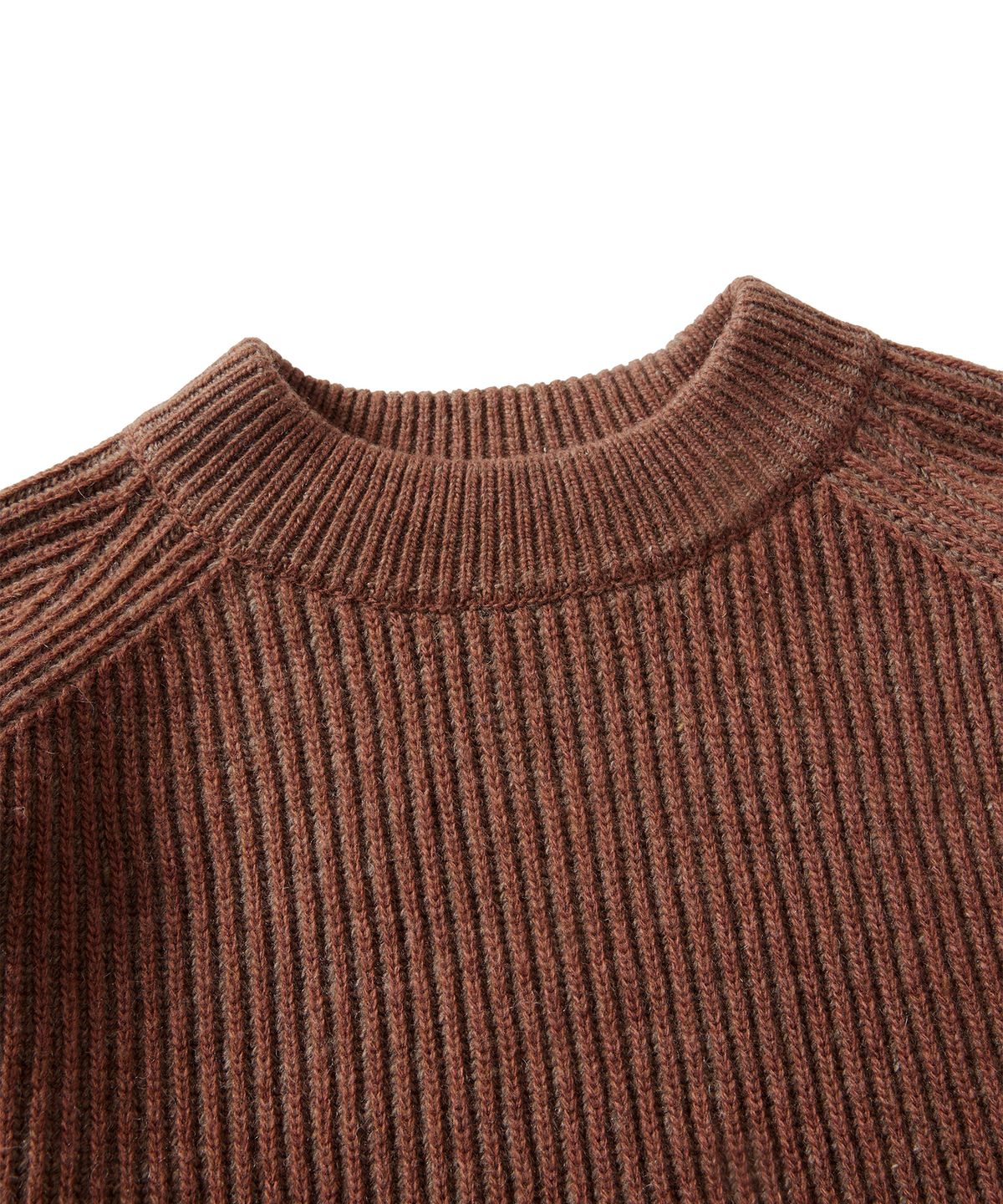 에스파이(ESFAI) 2 TONE CREW NECK KNIT (BRICK)