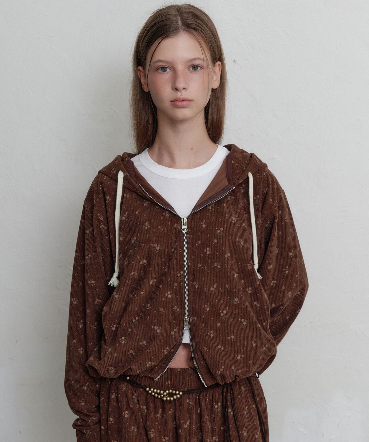 무니쉬(MOONISH) Rustic garden zip-up hoodie (Brown)