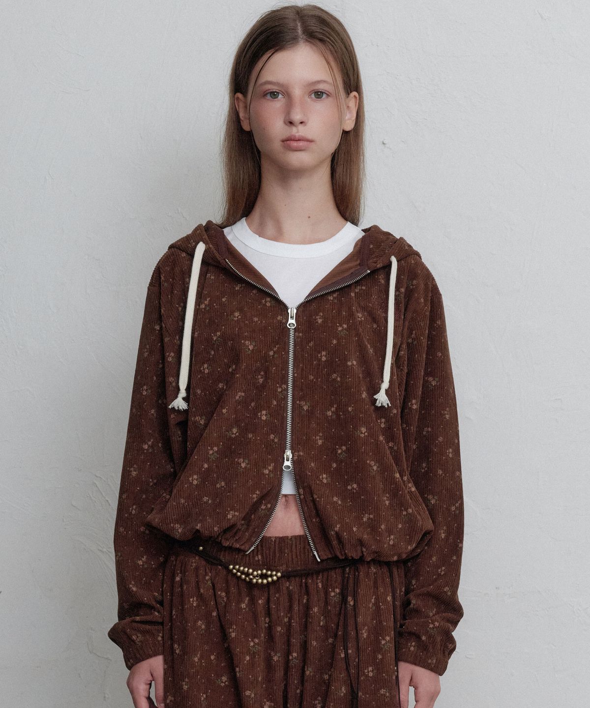 무니쉬(MOONISH) Rustic garden zip-up hoodie (Brown)