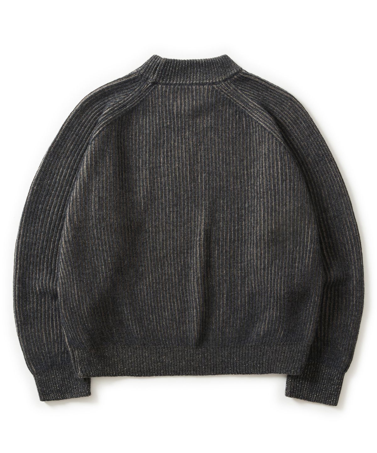 에스파이(ESFAI) 2 TONE CREW NECK KNIT (CHARCOAL)
