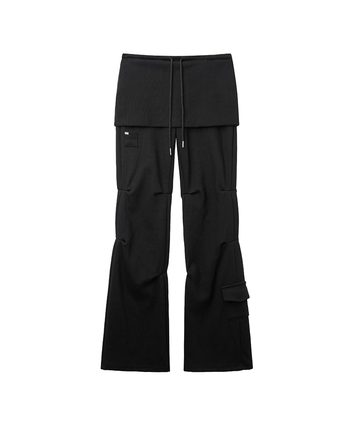 렌세(RENSE) Bootcut Skirt Pants Black