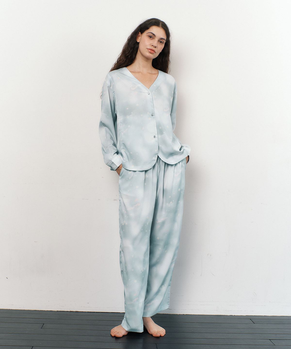 아템포(ATEMPO) COZY PAJAMA COUPLE SET_sunshine blue