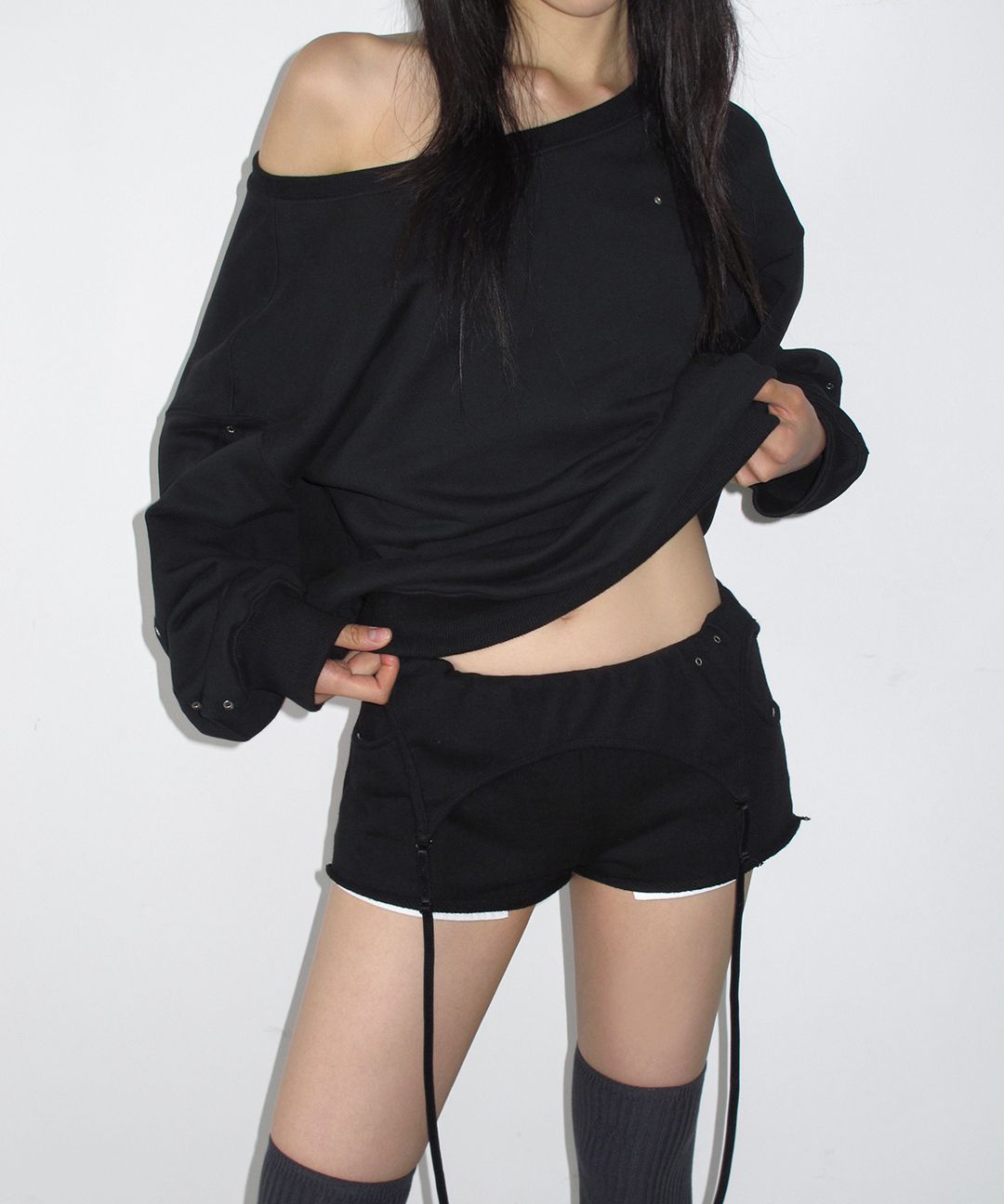 41PRAY Layered Shorts / Black ショートパンツ MUSINSA公式 | 41PRAY Layered Shorts / Black