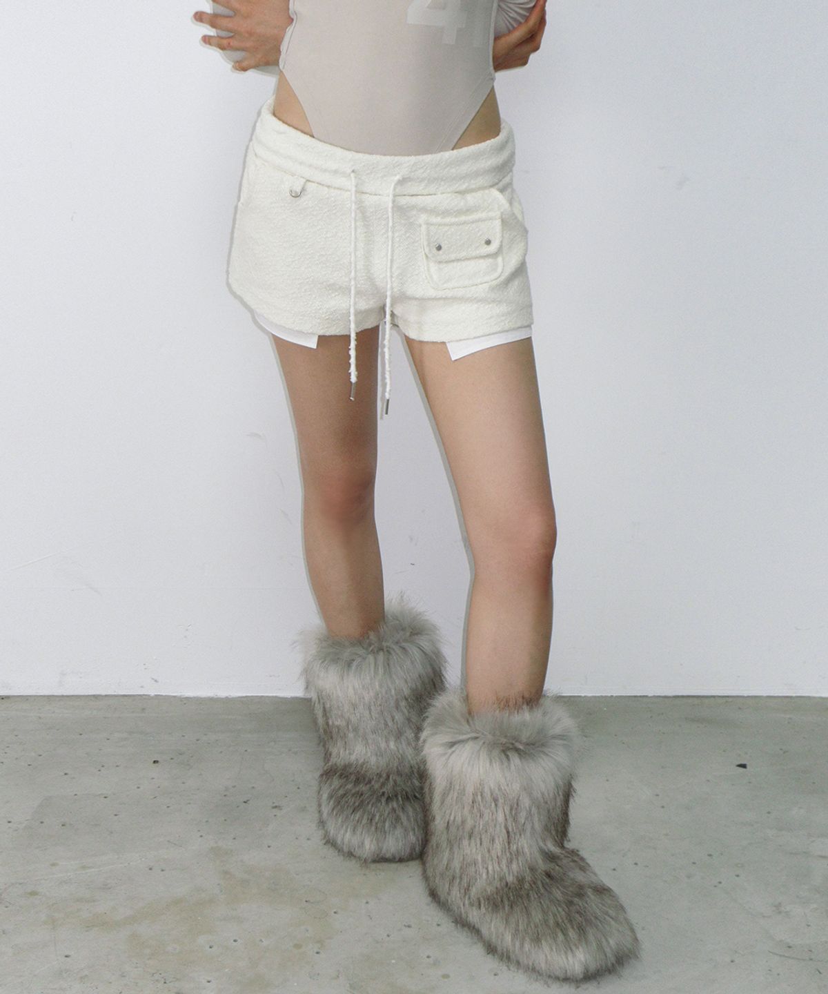 사일프레이(41PRAY) Folded Shorts / Ivory