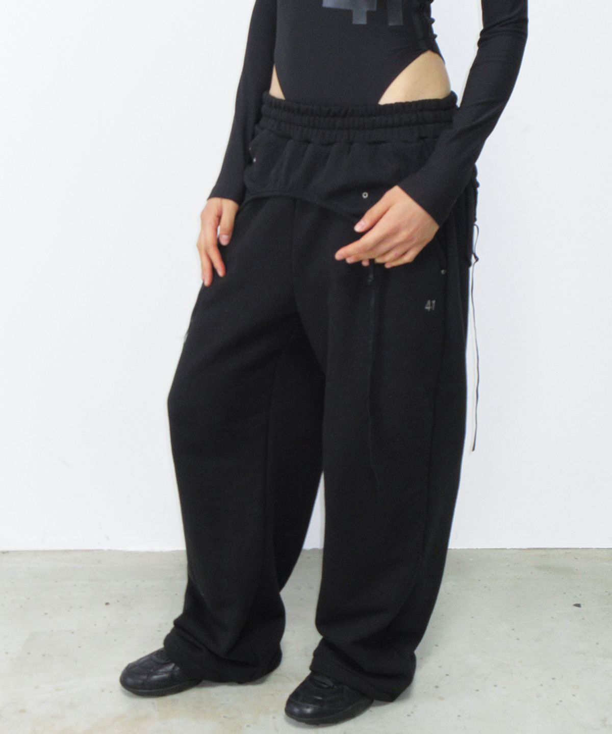 사일프레이(41PRAY) Layered Sweatpants / Black