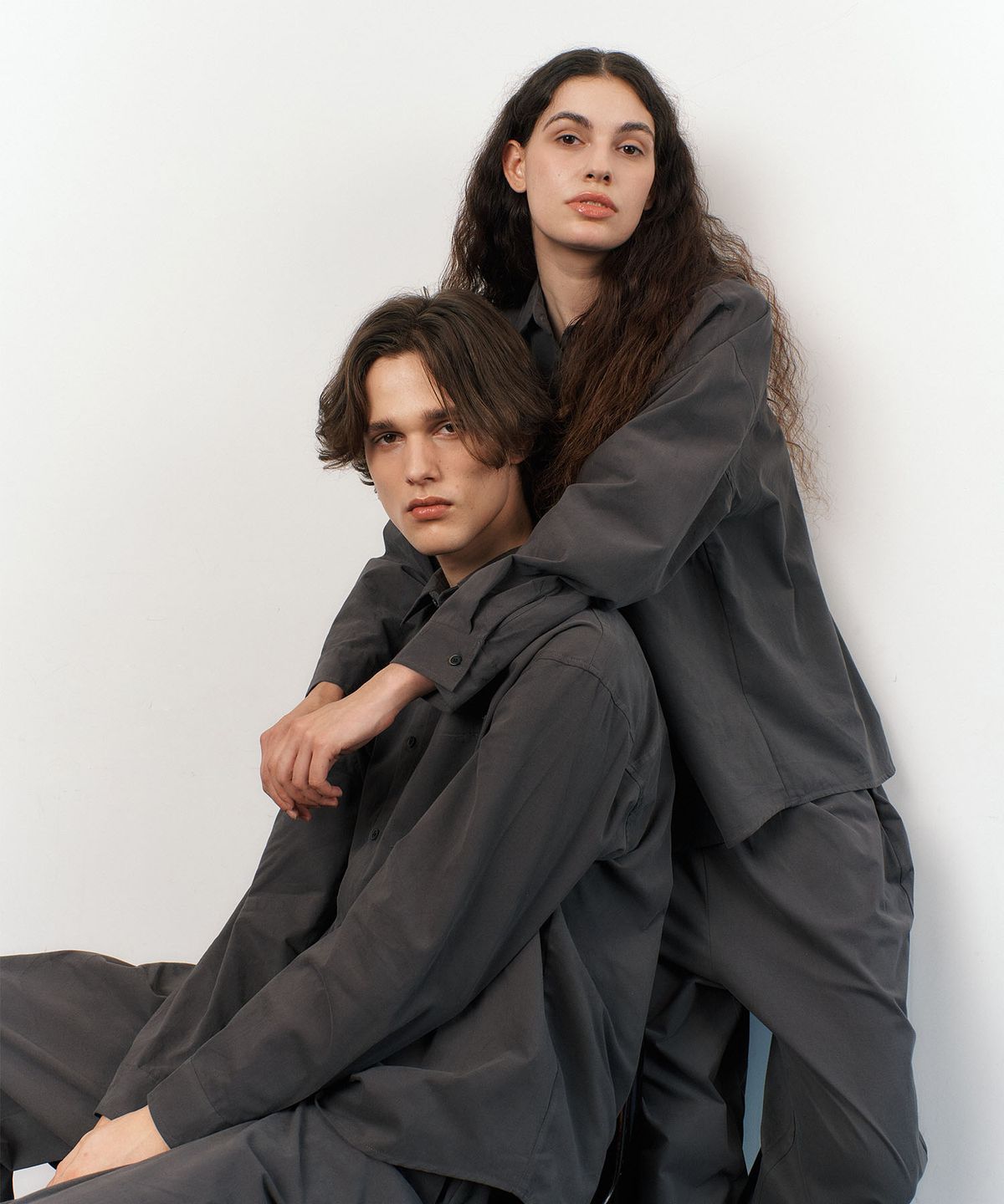 아템포(ATEMPO) FIRST PAJAMA COUPLE SET_charcoal taupe