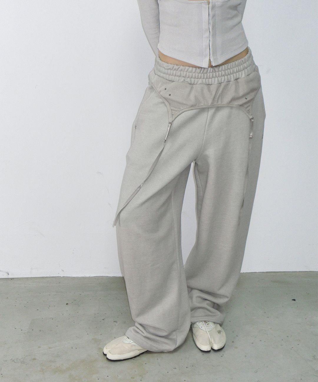 MUSINSA | 41PRAY Layered Sweatpants / Grey