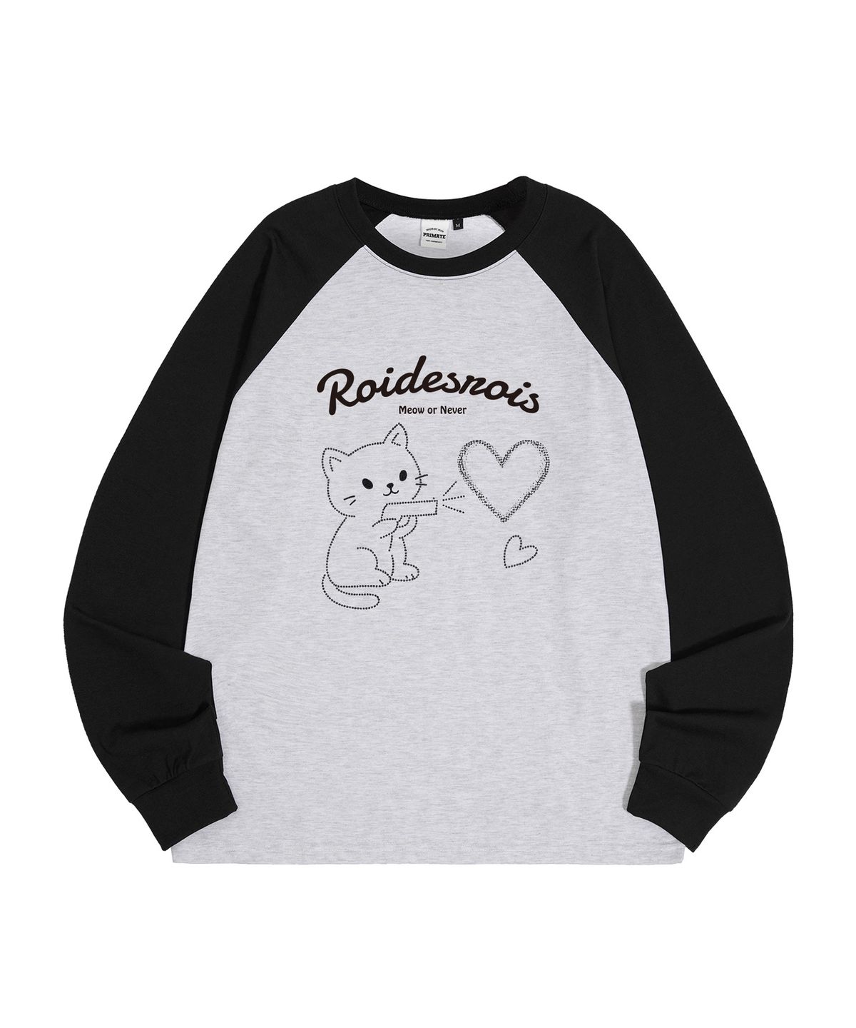 로아드로아(ROIDESROIS) 하트샷 그래픽 래글런 긴팔 티셔츠 (3COLOR)