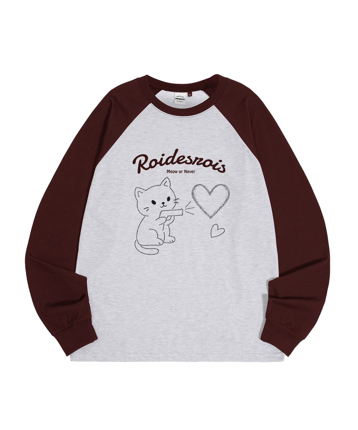 로아드로아(ROIDESROIS) 하트샷 그래픽 래글런 긴팔 티셔츠 (3COLOR)