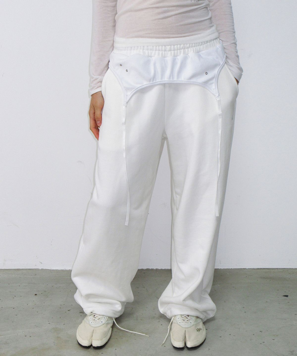 사일프레이(41PRAY) Layered Sweatpants / Ivory