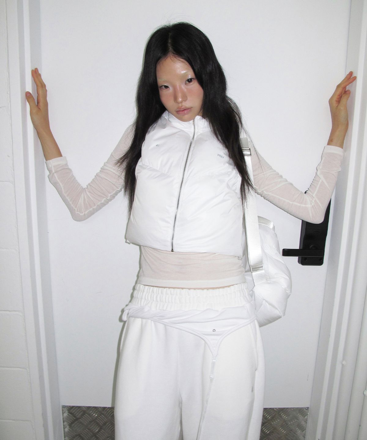 사일프레이(41PRAY) Layered Sweatpants / Ivory