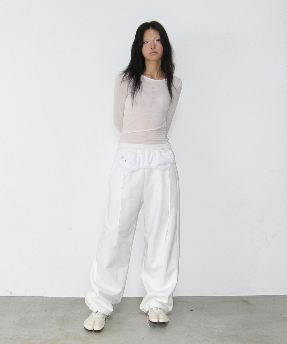사일프레이(41PRAY) Layered Sweatpants / Ivory