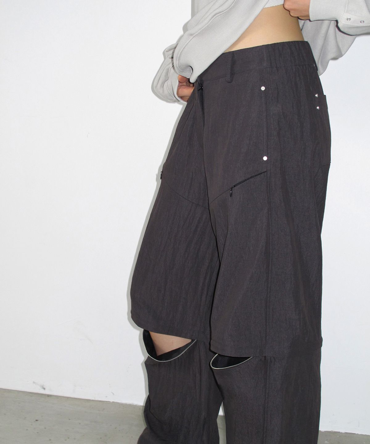 사일프레이(41PRAY) 3-Way Utility Pants / Charcoal