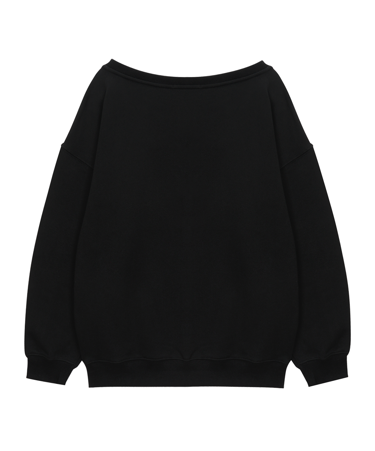 사일프레이(41PRAY) One Shoulder Eyelet Sweatshirts / Black